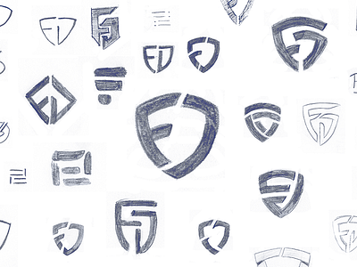 FanDuel logo sketches brand development drawing icon identity letters logo monogram sketch symbol type typography