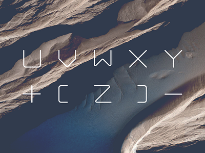 U V W X Y + [ Z ] - characters design font future letters mono numbers space type typeface typography