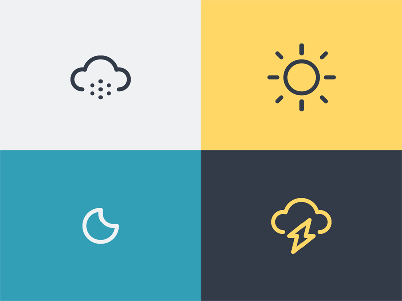 Weather by Marcus Kelman on Dribbble