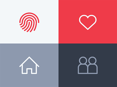 People finger print friends heart home house icon iconography id like love people touch