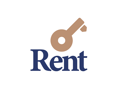 Rent logo concept animated brand home house key lock logo magnifying glass real estate rent search unlock