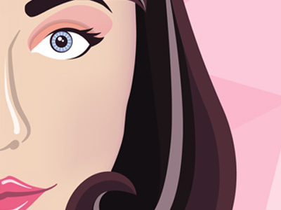 Kimbra melange kimbra pink vector illustration music illustrator gradient mesh portrait