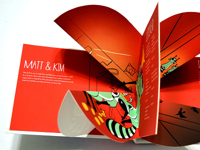 Matt & Kim book booklet cd illustration kim lyrics matt music popup raccoons red story