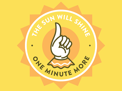 One Minute More capital cities finger hand illustration music sunshine typography vector