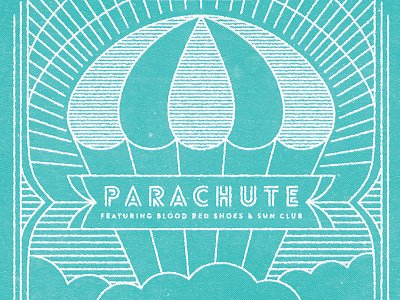 PARACHUTE clouds ep geometric illustration line music parachute sky texture thumpers together vector