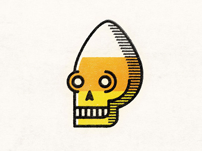 Skully Corn candy candy corn conehead cornhead halloween maize skull skull a day skulltober