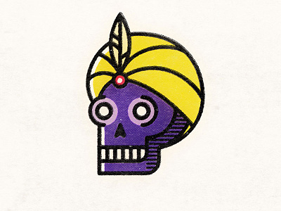 Skenie genie halloween headdress magic purple skull skull a day skulltober