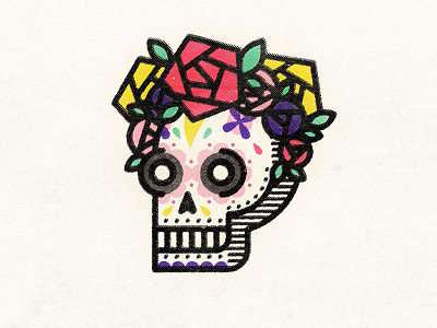 Dia de los Muerskull candy skull color day of the dead deco dia de los muertos flowers halloween skull skull a day skulltober