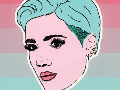 Halsey album halsey illustration music pop portrait