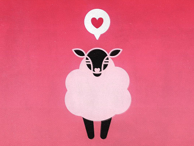 Day 5 / Feb 5 - I Heart Ewe animal ewe february fluffy heart love pun punny sheep valentines vday