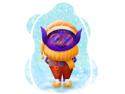 Christmas Elf character design christmas cute elf illustration procreate snow