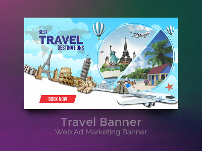 Travel Banner design vector