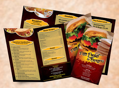 Pita Pocket Menu Design design