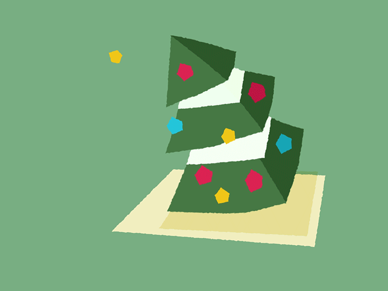 5 Days Tree Dribbble Resized animated animation christmas low poly mograph motion graphics tree vector xmas