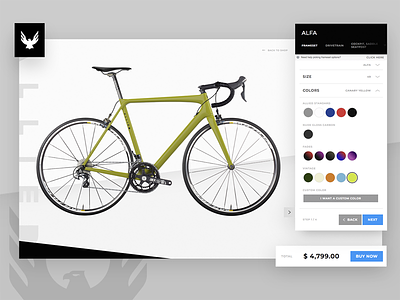 Allied Bike Builder App bicycle cycling design ui ui design ui ux ux web web app