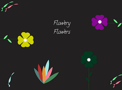 Flowery Flowers background flowers illustration ui