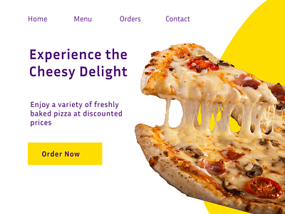 A simple pizza shop landing page