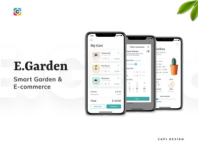 E.Garden - Smart Garden app design figma garden graphic design ios mobile design smart garden ui ux