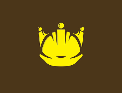 King of Construction branding creative crown design graphic design helmet illustration logo