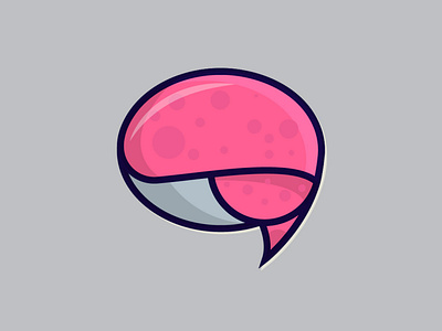 Brain / Speech bubble graphic