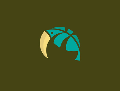 Toucan / leaf logo bird branding creative design graphic design green illustration leaf logo