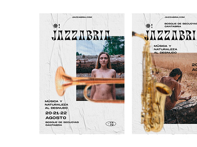 jazzabria · música y naturaleza al desnudo brand branding festival logo music poster