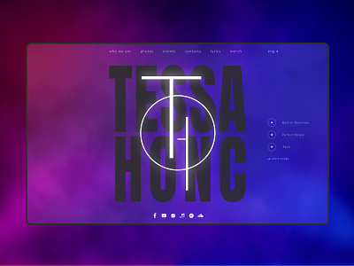 Tessa Honc Website Hero Section branding design logo minimal music music player ui ux web website
