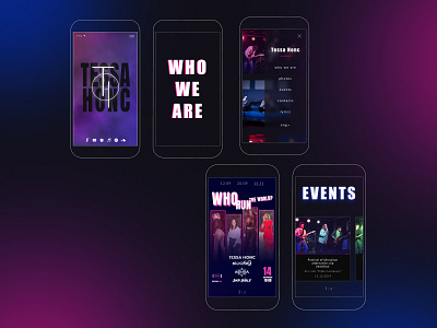 Tessa Honc Mobile branding design logo minimal music ui ux web website