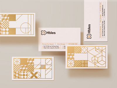 HTiles Business Card brand identity business card cement tiles tiles