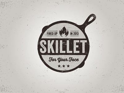 Skillet branding fire food truck graphic design identity logo rustic skillet