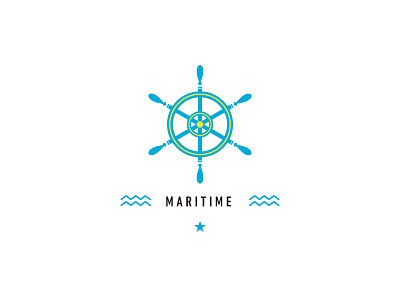 Maritime branding design graphic design icon logo ocean sailing wheel