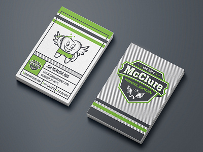 McClure Pediatric Dentistry Business Card baseball card branding business card dental dentist identity layout logo tooth
