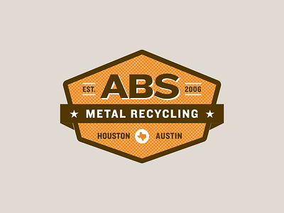 ABS Metal Recycling Logo badge branding design icon logo metal recycle recycling