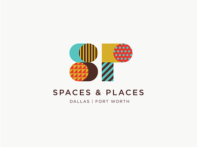 SP colors design identity initials interior logo mark pattern places spaces