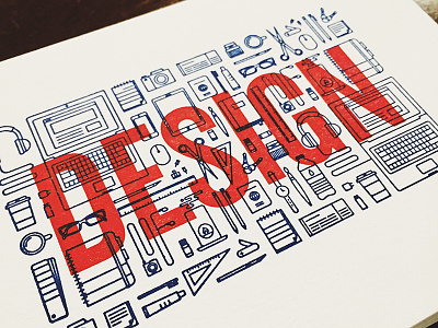 Letterpress Postcard design icon icons illustration letterpress line art postcard print
