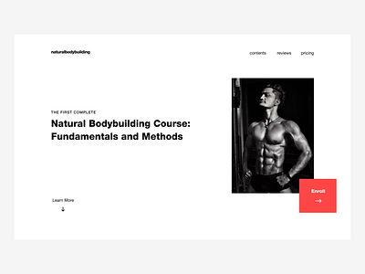 Natural Bodybuilding Fundamentals Course design graphicdesign photography typography web webdesign