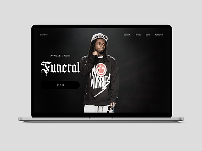 Lil Wayne Funeral Site app color design photography quote typography ui ux web webdesign website