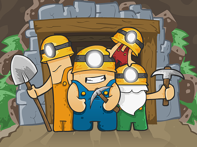 Game Characters characters game illustration miner