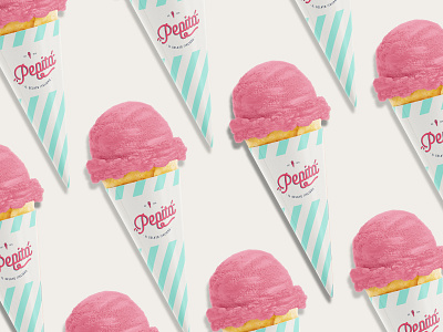 Pepita Ice Cream Shop Brand Identity 1950s brand brand and identity brandidentity branding ice cream ice cream shop logo logodesign packaging packaging design shop