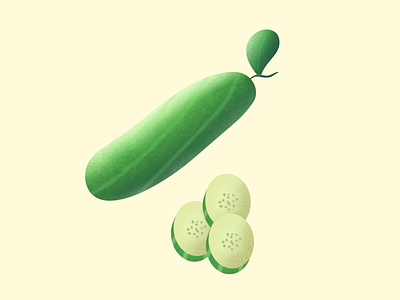Cucumber - illustration cucumber digital art illustration procreate vegetables