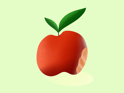 Apple fruit for your health apple art design digital art fruit graphic design illustration procreate