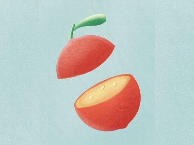 The Orange 🍊 Digital art artist design designer digital art food fruit graphic design illustration illustrator orange orange fruit procreate vector