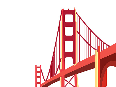 Bridge Dribbble cities flatdesign icons san francisco