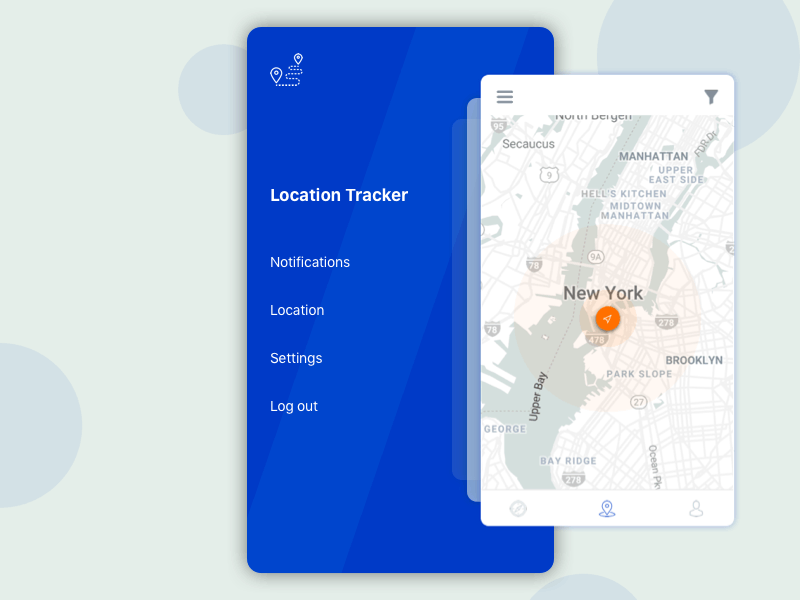 Location Tracker art branding dailyui design dribbble gif illustration ui ux vector