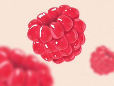 Raspberry Mood 2d fruit illustration raspberry