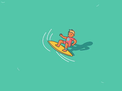 Surfing time flat icon sea surf surfing water