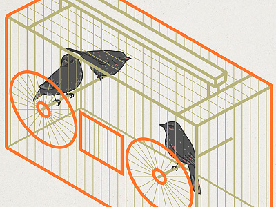 Birdbox beatbox bird concept illustration minimalism modern nature tune vector