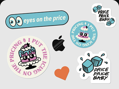 PRICING pricing receipt bank stickers
