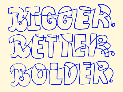 B B B 2 better bigger bolder lettering receipt bank sticker