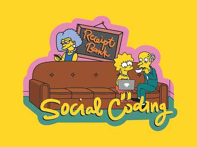 Social Coding coding receipt bank simpsons social social coding sticker